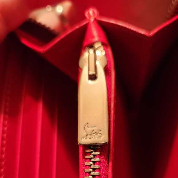 Christian Louboutin Pannetone purple gold metallic stud zip wallet - Picture 6 of 16